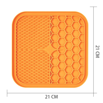 Schleckmatte für Hunde - orange, spülmaschinengeeignet