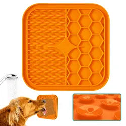 Schleckmatte für Hunde - orange, spülmaschinengeeignet